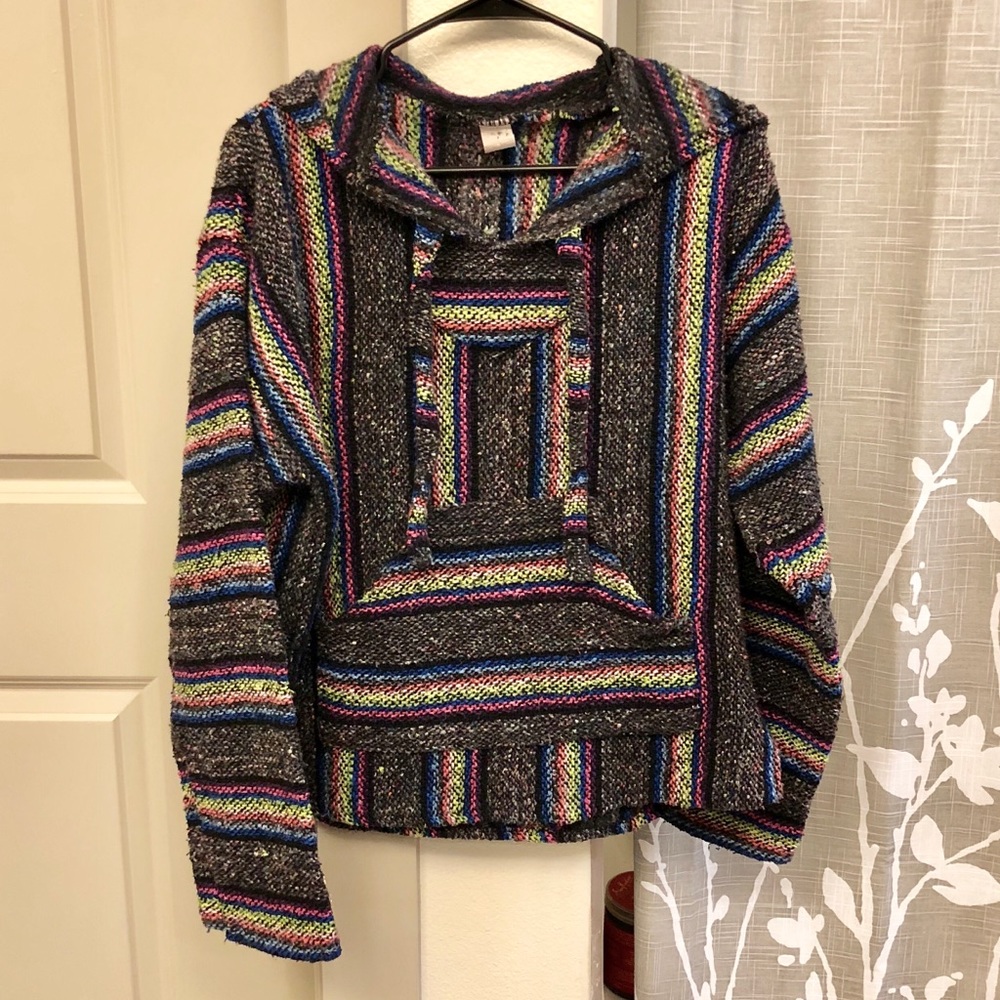 Retro Boho Style Knitted Hoodie